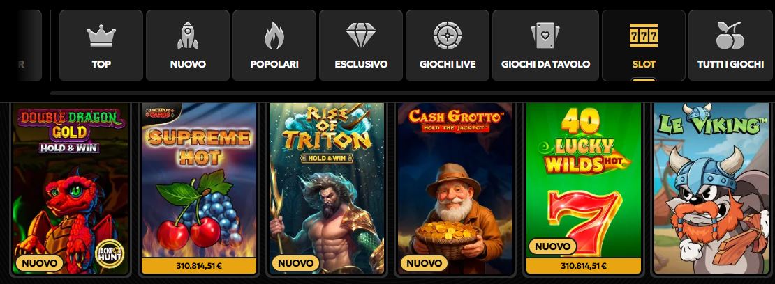 Browse exclusive slot games and jackpots